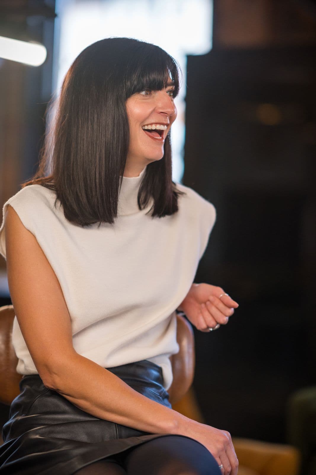 Katie Clarke laughing